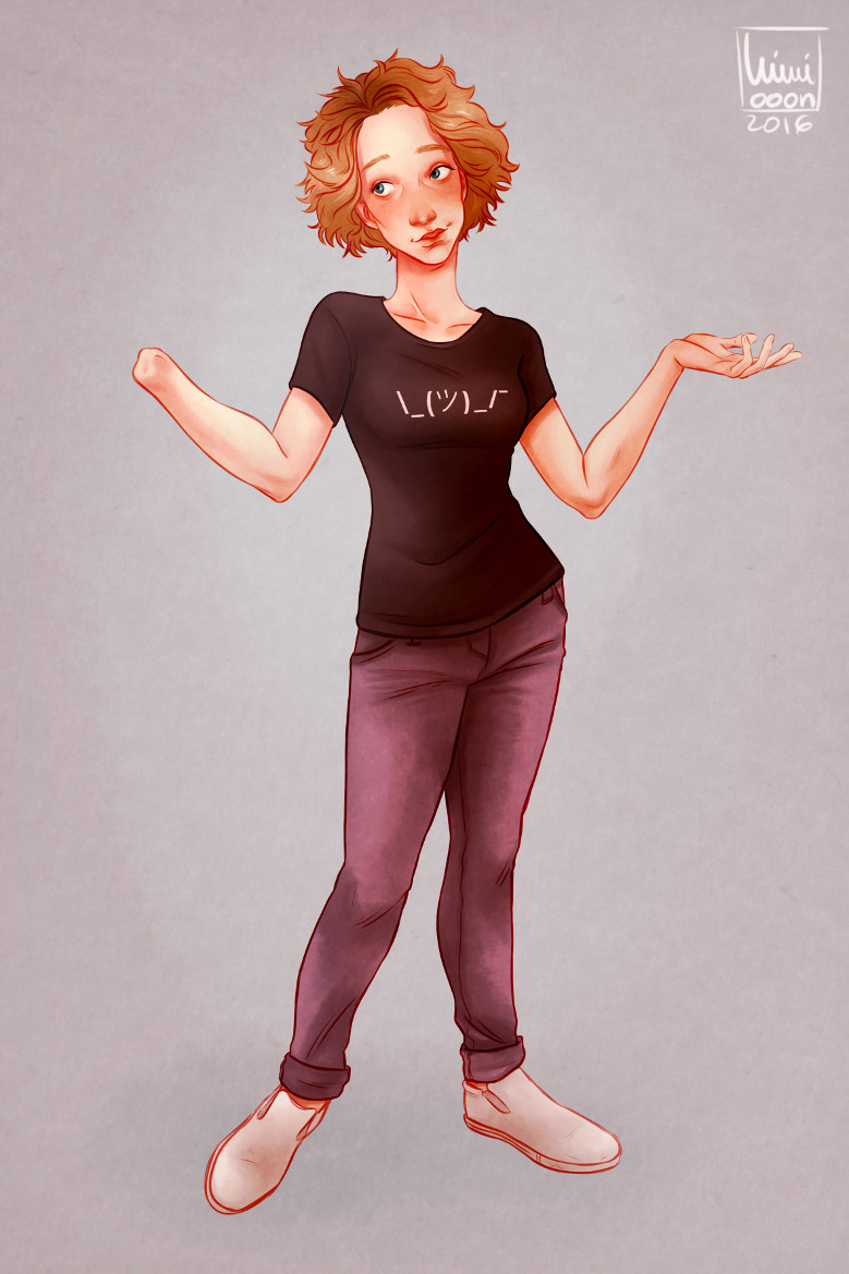 Suzanne shrug by kimiooon